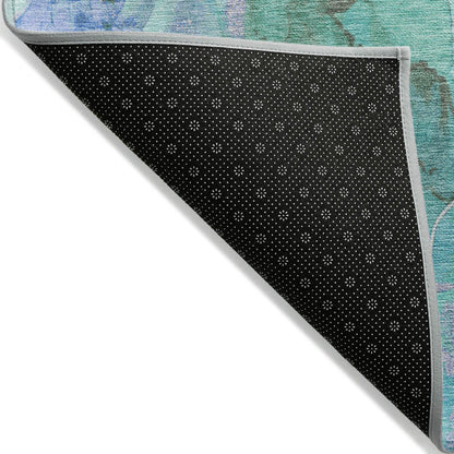 Addison Rugs Naelain Teal Washable Indoor-Outdoor Rug