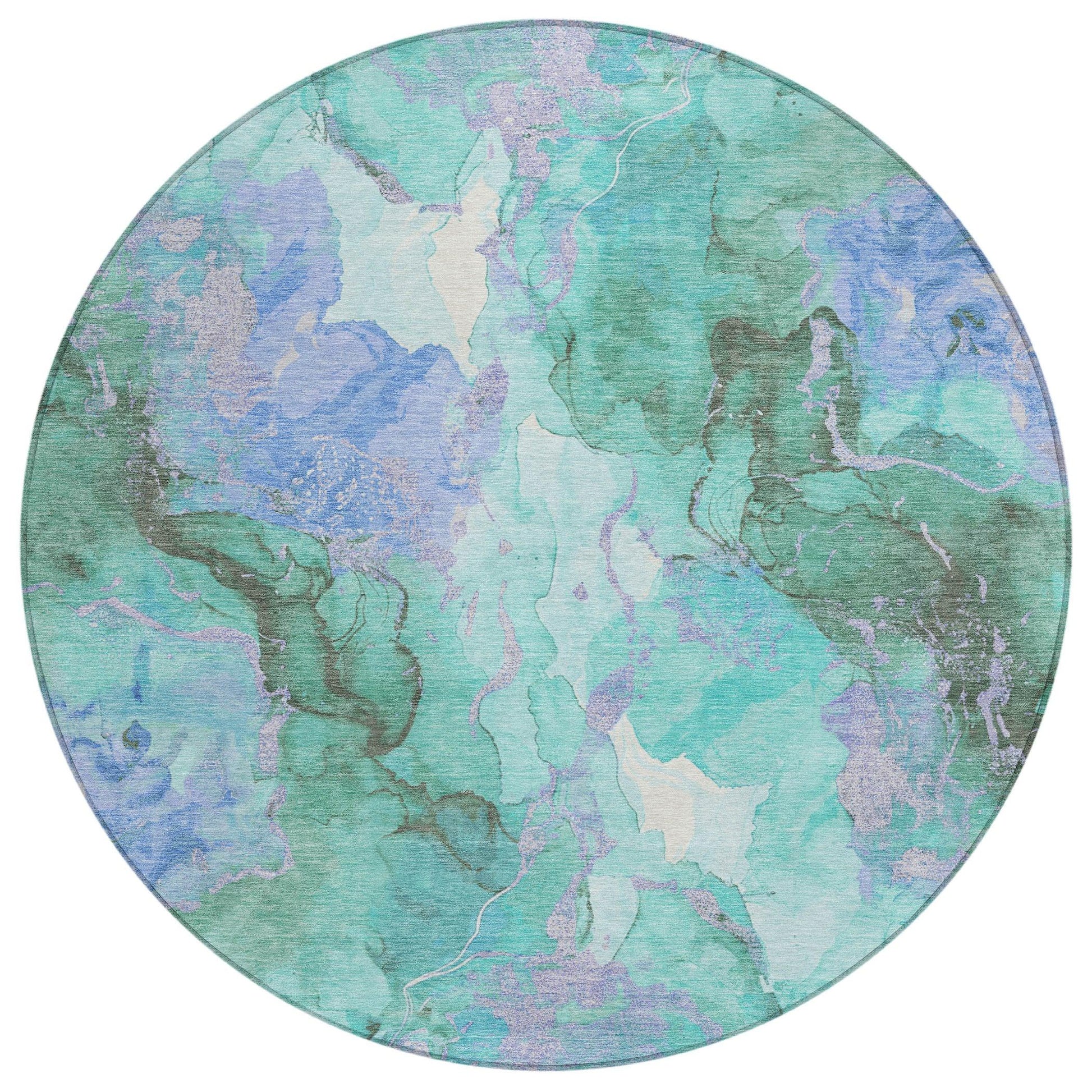 Addison Rugs Naelain Teal Washable Indoor-Outdoor Rug