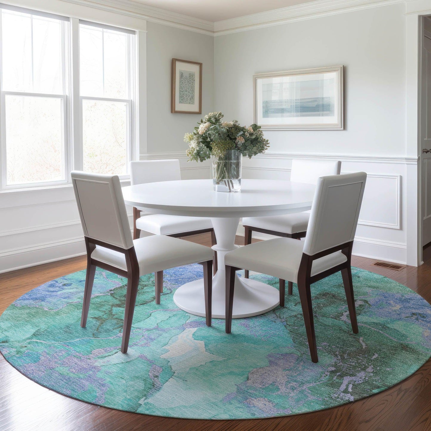 Addison Rugs Naelain Teal Washable Indoor-Outdoor Rug