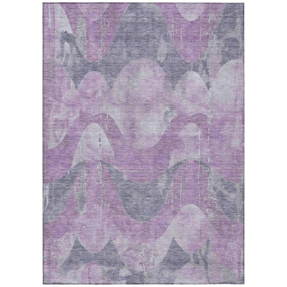 Addison Rugs Naelara Purple Washable Indoor-Outdoor Rug
