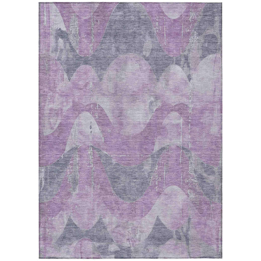Addison Rugs Naelara Purple Washable Indoor-Outdoor Rug