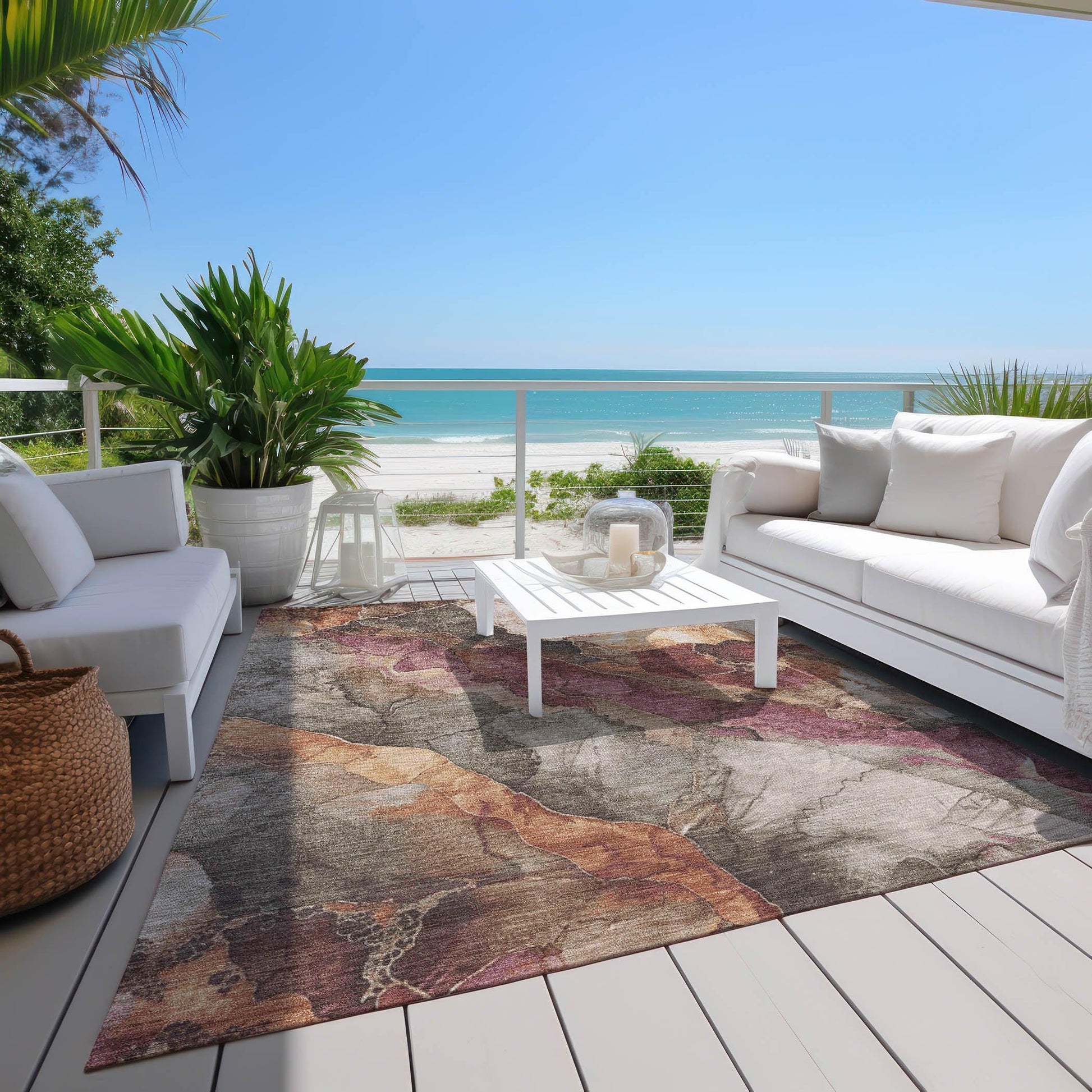 Addison Rugs Naelien Brown Washable Indoor-Outdoor Rug