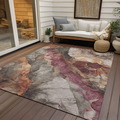 Addison Rugs Naelien Brown Washable Indoor-Outdoor Rug