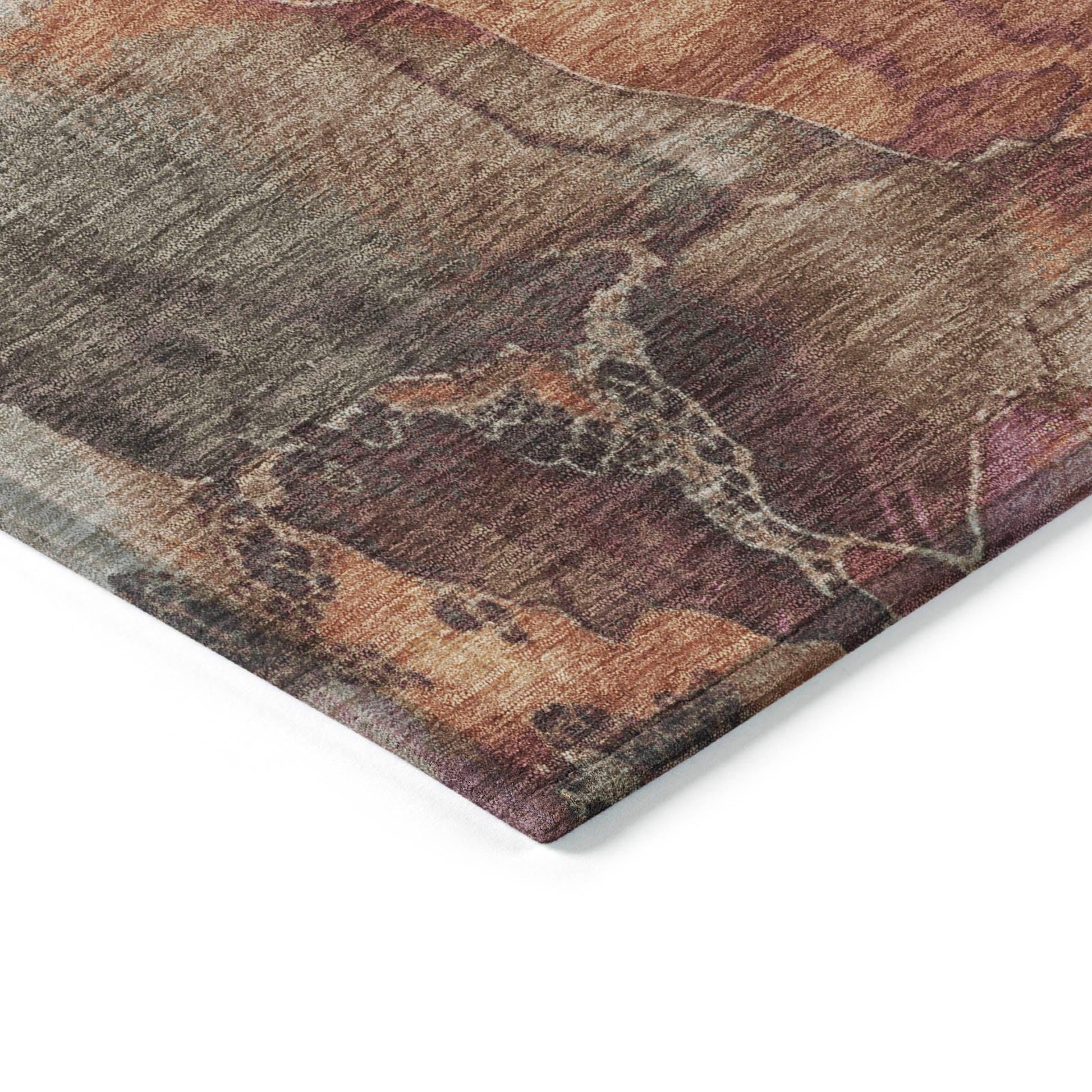 Addison Rugs Naelien Brown Washable Indoor-Outdoor Rug