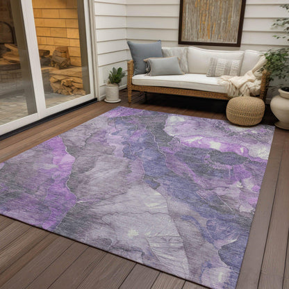 Addison Rugs Naelien Purple Washable Indoor-Outdoor Rug