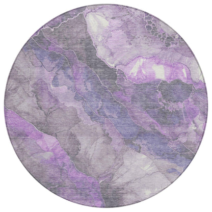 Addison Rugs Naelien Purple Washable Indoor-Outdoor Rug