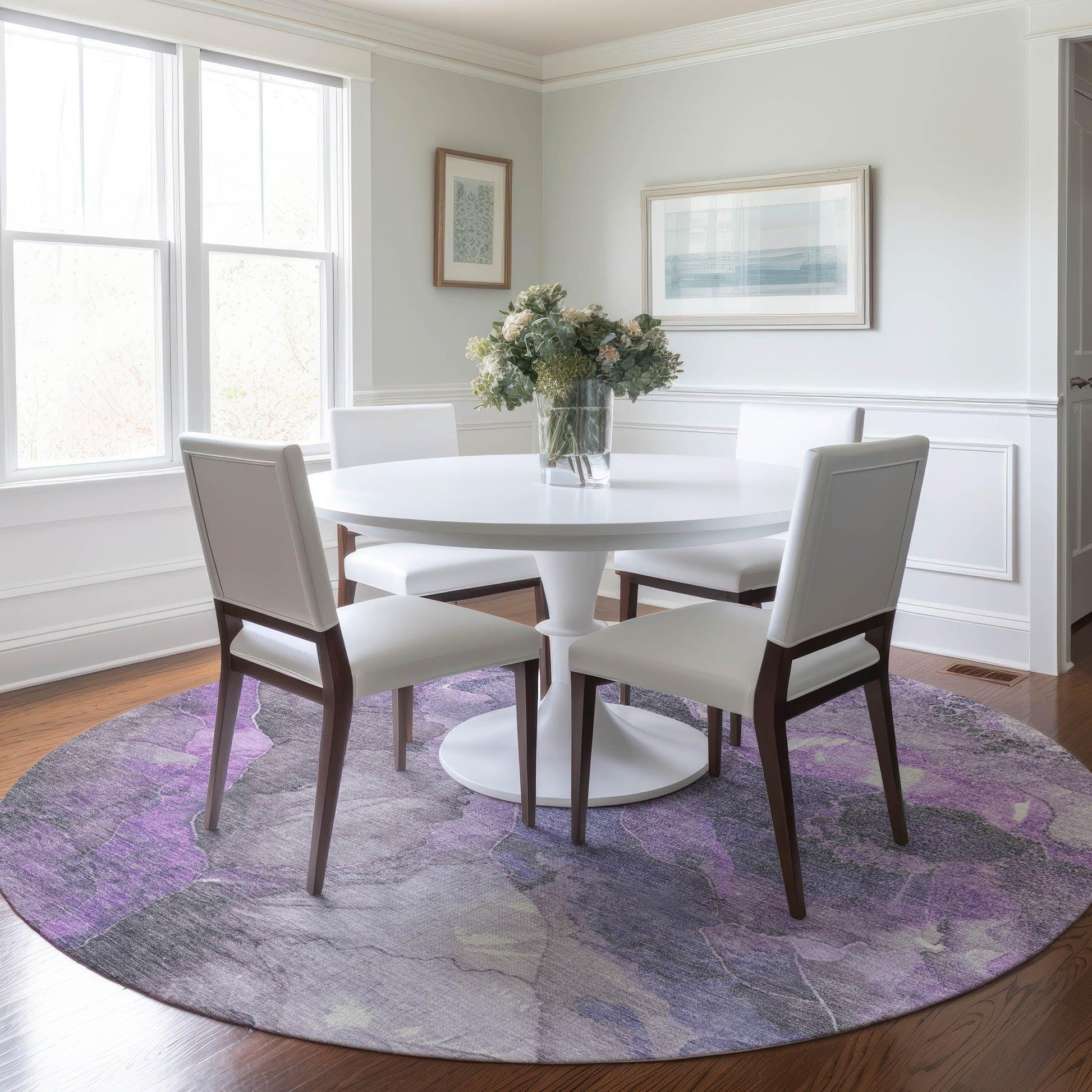 Addison Rugs Naelien Purple Washable Indoor-Outdoor Rug