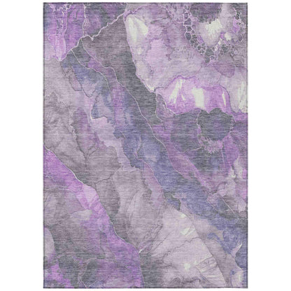 Addison Rugs Naelien Purple Washable Indoor-Outdoor Rug