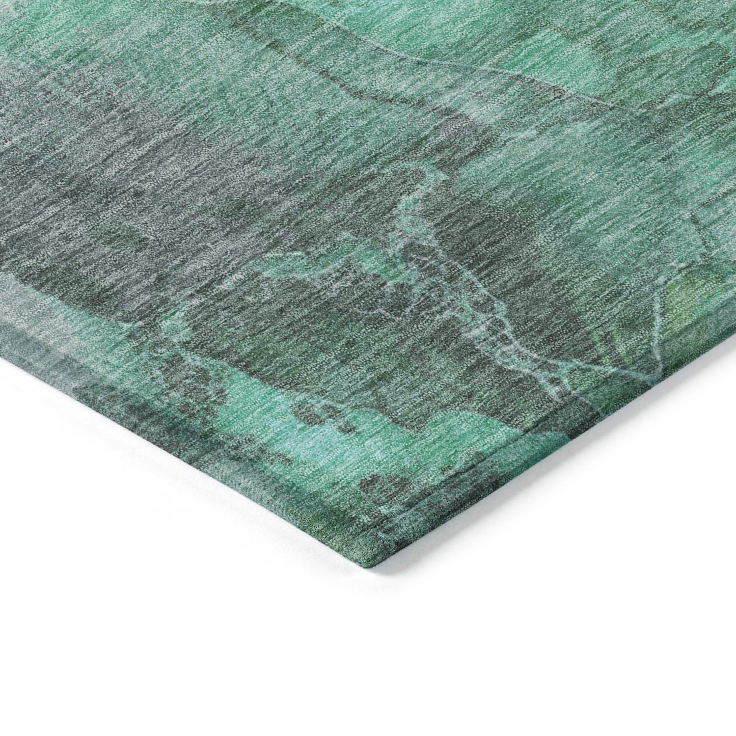 Addison Rugs Naelien Teal Washable Indoor-Outdoor Rug