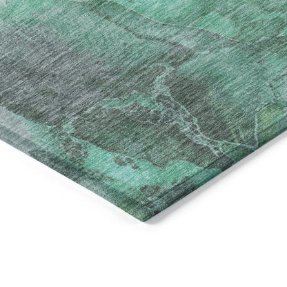 Addison Rugs Naelien Teal Washable Indoor-Outdoor Rug