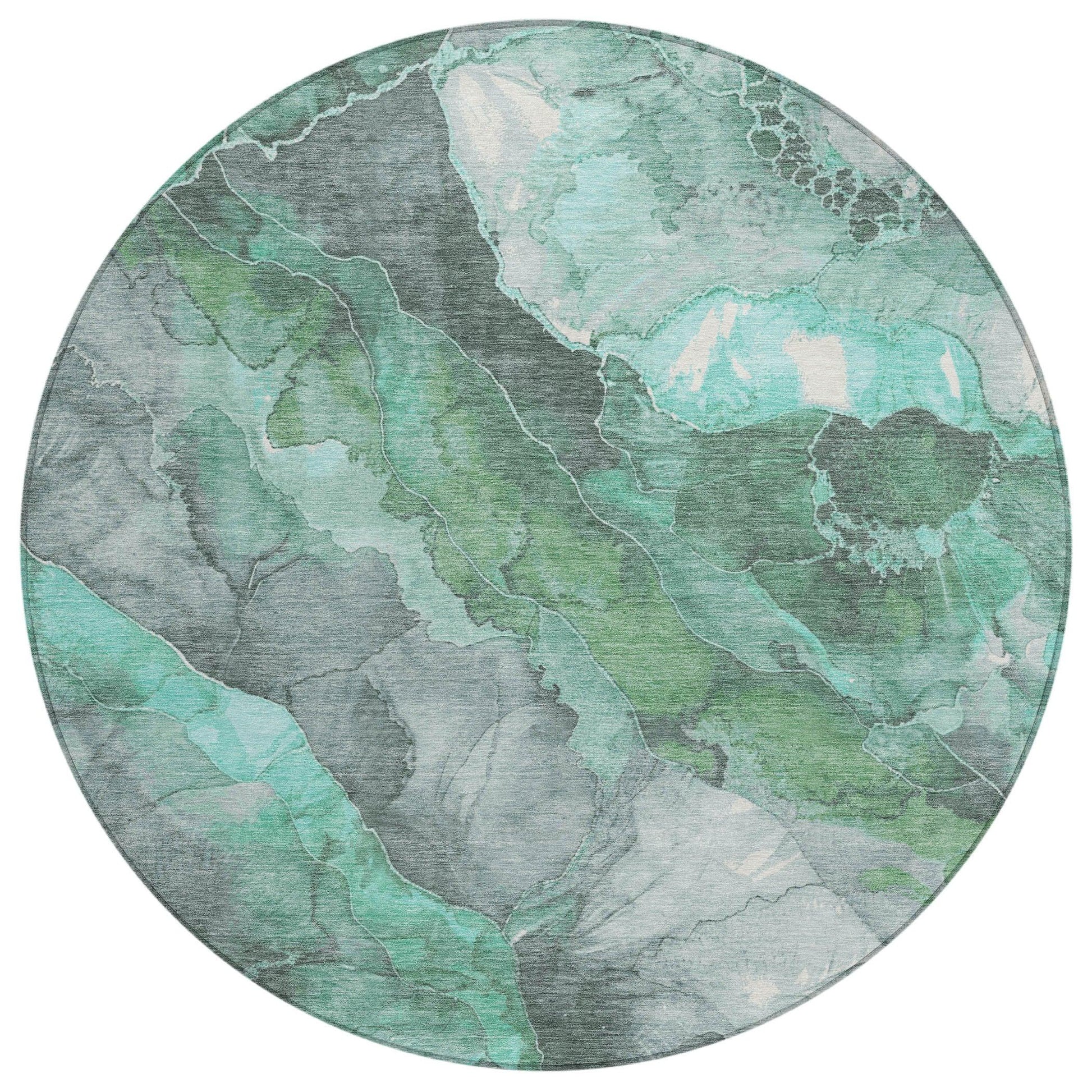 Addison Rugs Naelien Teal Washable Indoor-Outdoor Rug