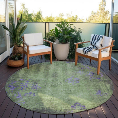 Addison Rugs Naelion Green Washable Indoor-Outdoor Rug