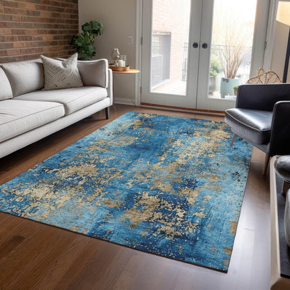 Addison Rugs Naelira Blue Washable Indoor-Outdoor Rug