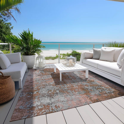 Addison Rugs Naelira Orange Washable Indoor-Outdoor Rug