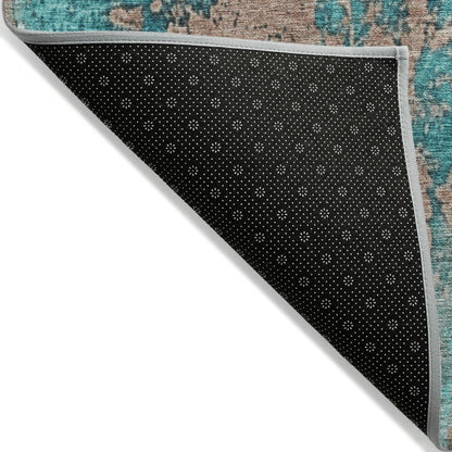 Addison Rugs Naelira Teal Washable Indoor-Outdoor Rug