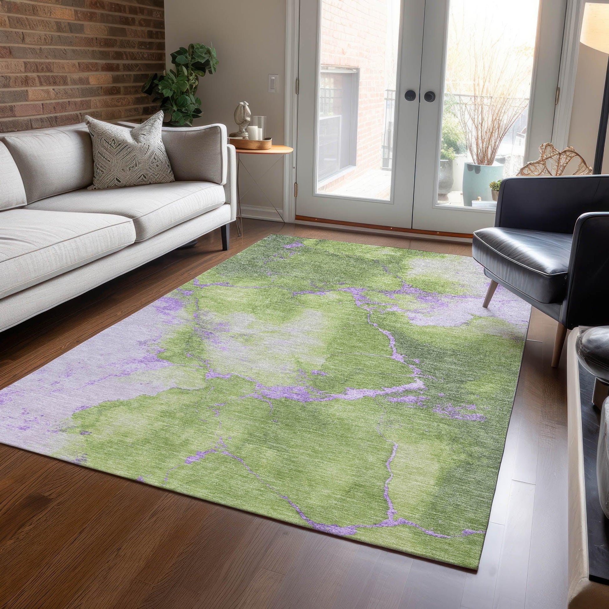 Addison Rugs Naelius Green Washable Indoor-Outdoor Rug