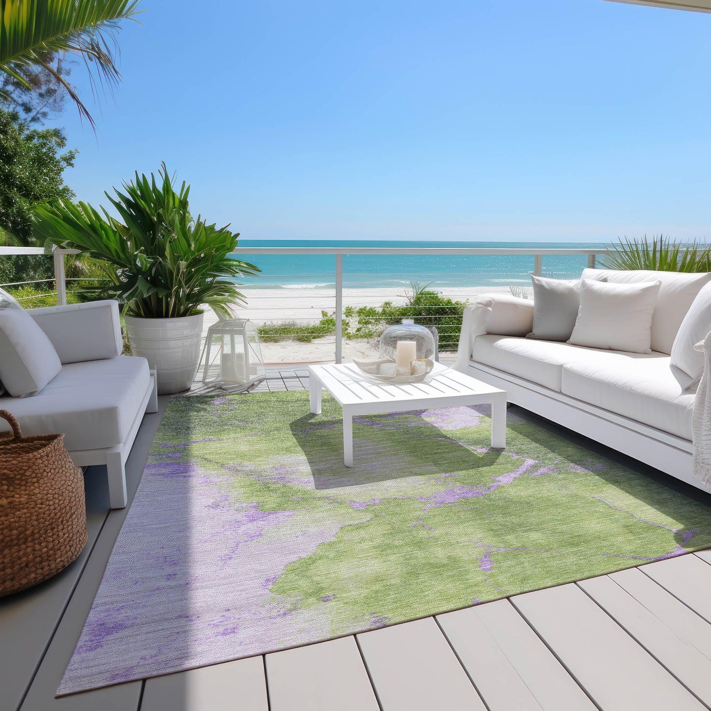Addison Rugs Naelius Green Washable Indoor-Outdoor Rug