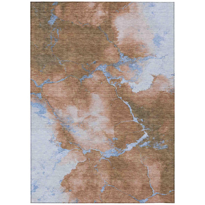 Addison Rugs Naelius Orange Washable Indoor-Outdoor Rug