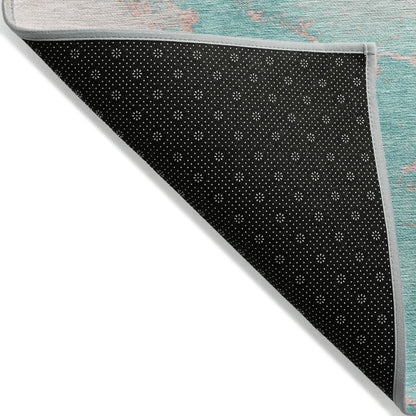 Addison Rugs Naelius Teal Washable Indoor-Outdoor Rug