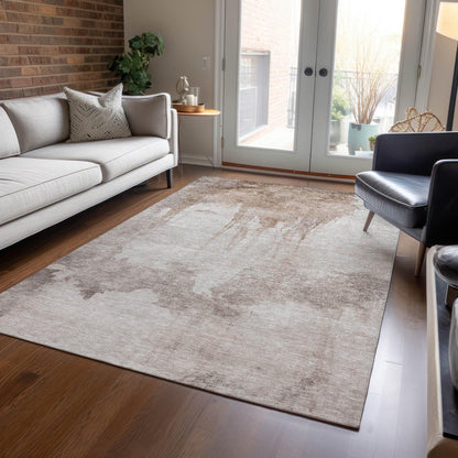 Addison Rugs Naelon Brown Washable Indoor-Outdoor Rug