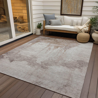 Addison Rugs Naelon Brown Washable Indoor-Outdoor Rug
