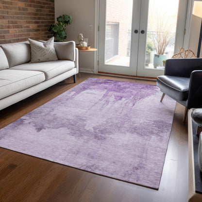 Addison Rugs Naelon Purple Washable Indoor-Outdoor Rug