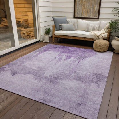 Addison Rugs Naelon Purple Washable Indoor-Outdoor Rug