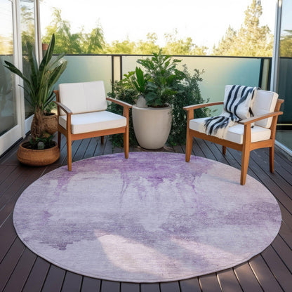 Addison Rugs Naelon Purple Washable Indoor-Outdoor Rug