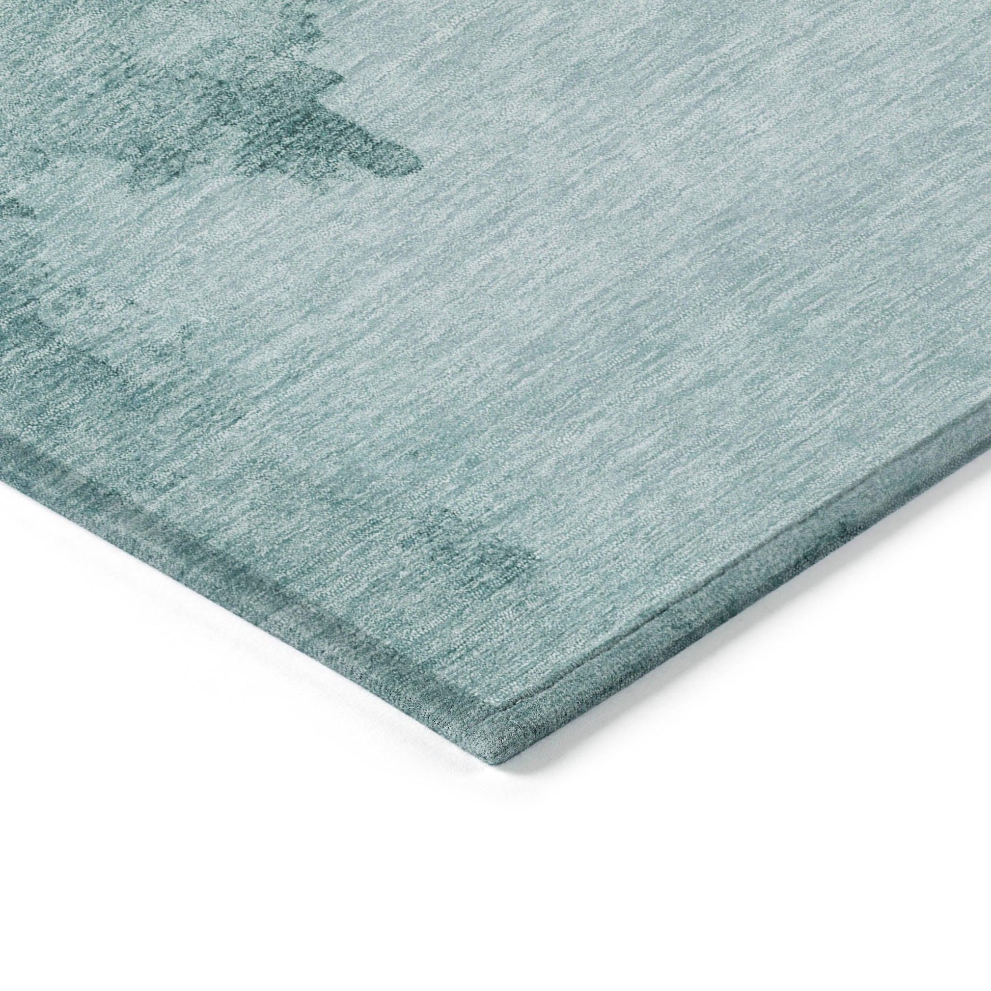 Addison Rugs Naelon Teal Washable Indoor-Outdoor Rug