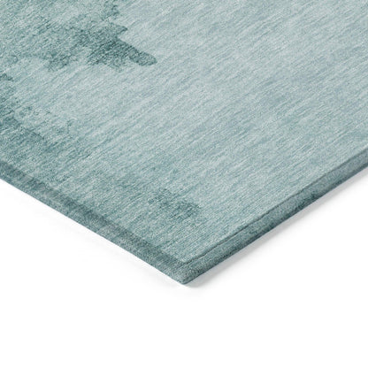 Addison Rugs Naelon Teal Washable Indoor-Outdoor Rug