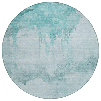 Addison Rugs Naelon Teal Washable Indoor-Outdoor Rug