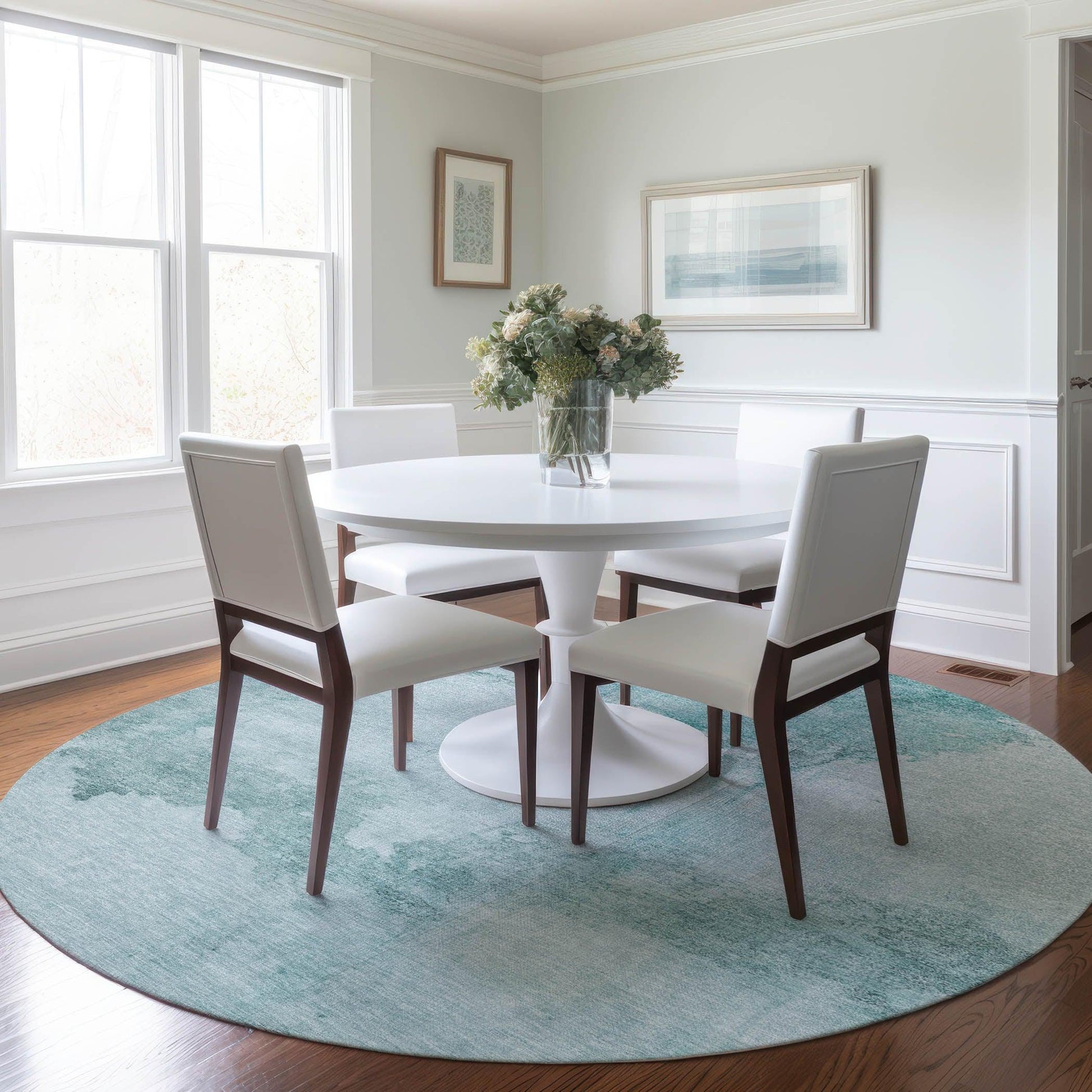Addison Rugs Naelon Teal Washable Indoor-Outdoor Rug