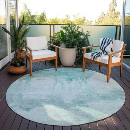 Addison Rugs Naelon Teal Washable Indoor-Outdoor Rug