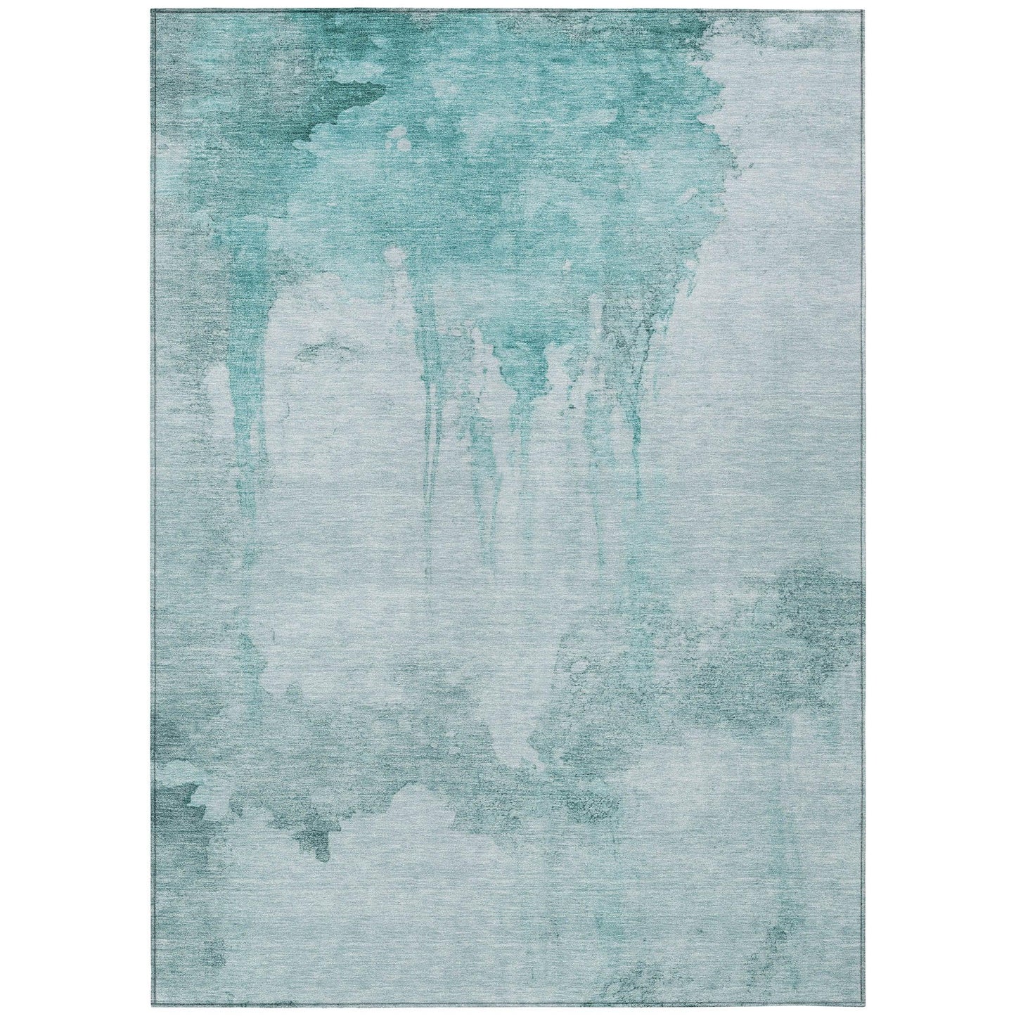 Addison Rugs Naelon Teal Washable Indoor-Outdoor Rug