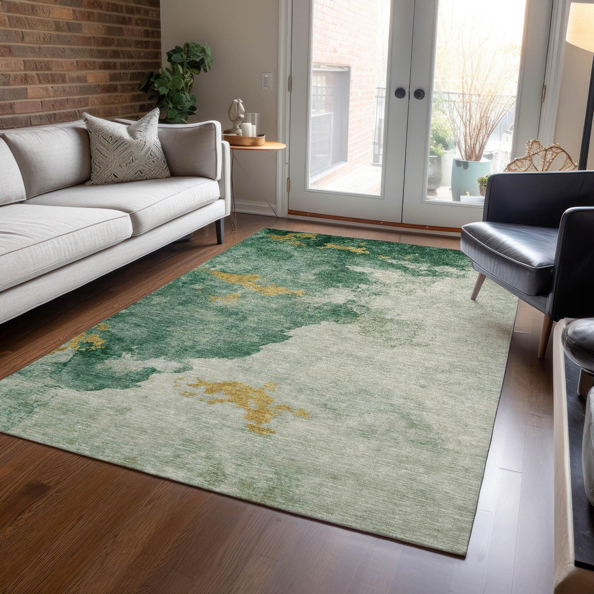 Addison Rugs Naelora Green Washable Indoor-Outdoor Rug