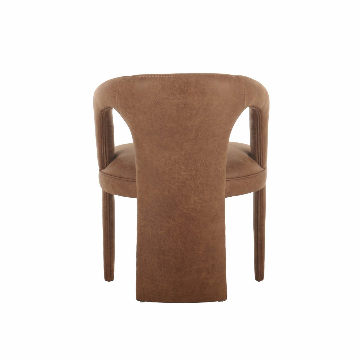 LH Home Naomi PU Brown Leather Dining Chair