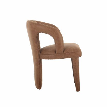 LH Home Naomi PU Brown Leather Dining Chair