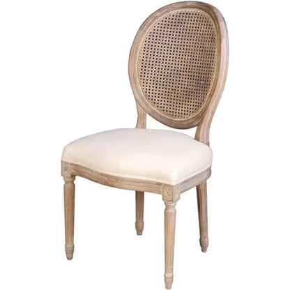 Napoleon Dining Chair with Cane Back 2PC Set - LOOMLAN - LH Imports - Dining Chairs