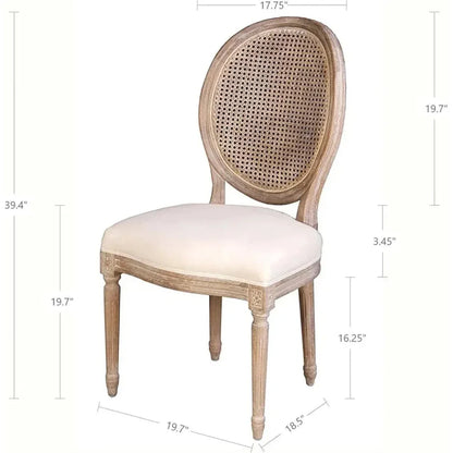 Napoleon Dining Chair with Cane Back 2PC Set - LOOMLAN - LH Imports - Dining Chairs
