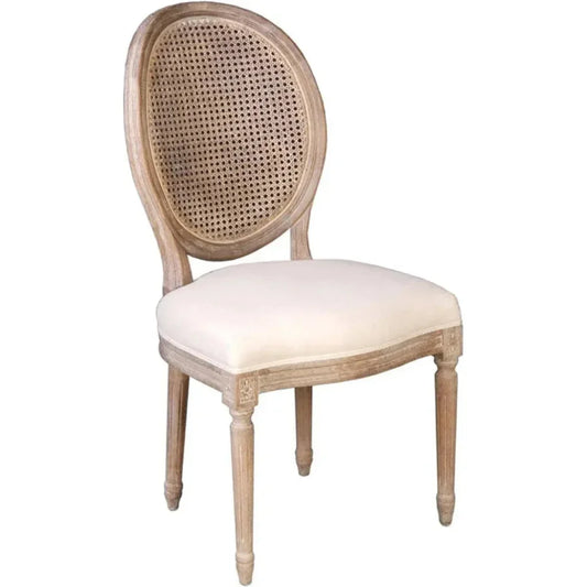 LH Home Napoleon Dining Chair with Cane Back 2PC Set