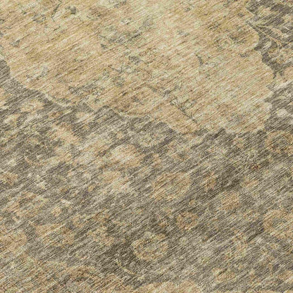 LOOMLAN Rugs Naraxa Brown Washable Indoor-Outdoor Rug