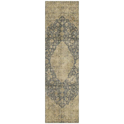 LOOMLAN Rugs Naraxa Gray Washable Indoor-Outdoor Rug