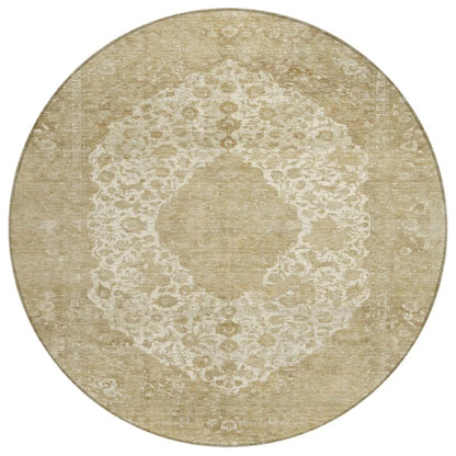 LOOMLAN Rugs Naraxa Ivory Washable Indoor-Outdoor Rug