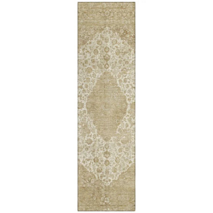 LOOMLAN Rugs Naraxa Ivory Washable Indoor-Outdoor Rug