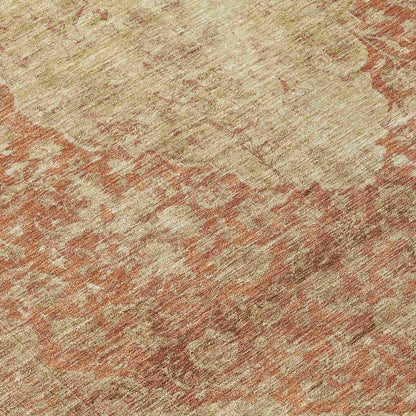 LOOMLAN Rugs Naraxa Orange Washable Indoor-Outdoor Rug