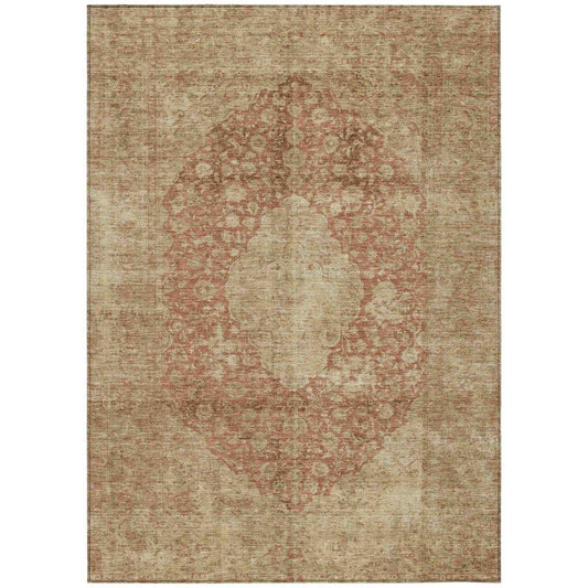LOOMLAN Rugs Naraxa Orange Washable Indoor-Outdoor Rug