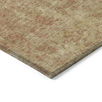 LOOMLAN Rugs Naraxa Orange Washable Indoor-Outdoor Rug