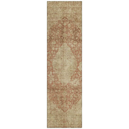 LOOMLAN Rugs Naraxa Orange Washable Indoor-Outdoor Rug
