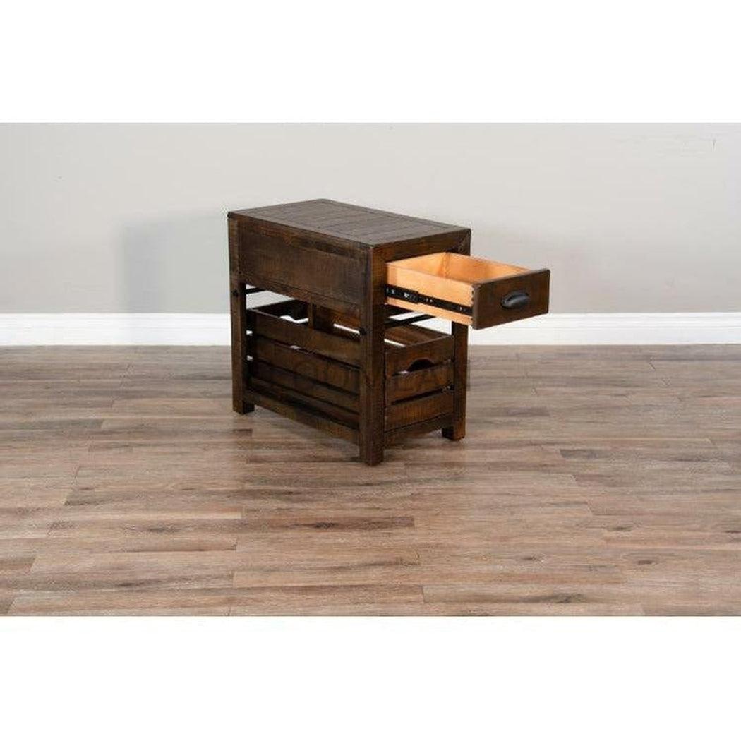 Narrow Rectangular Homestead Wood Chair Side Table Side Tables Sideboards and Things By Sunny D