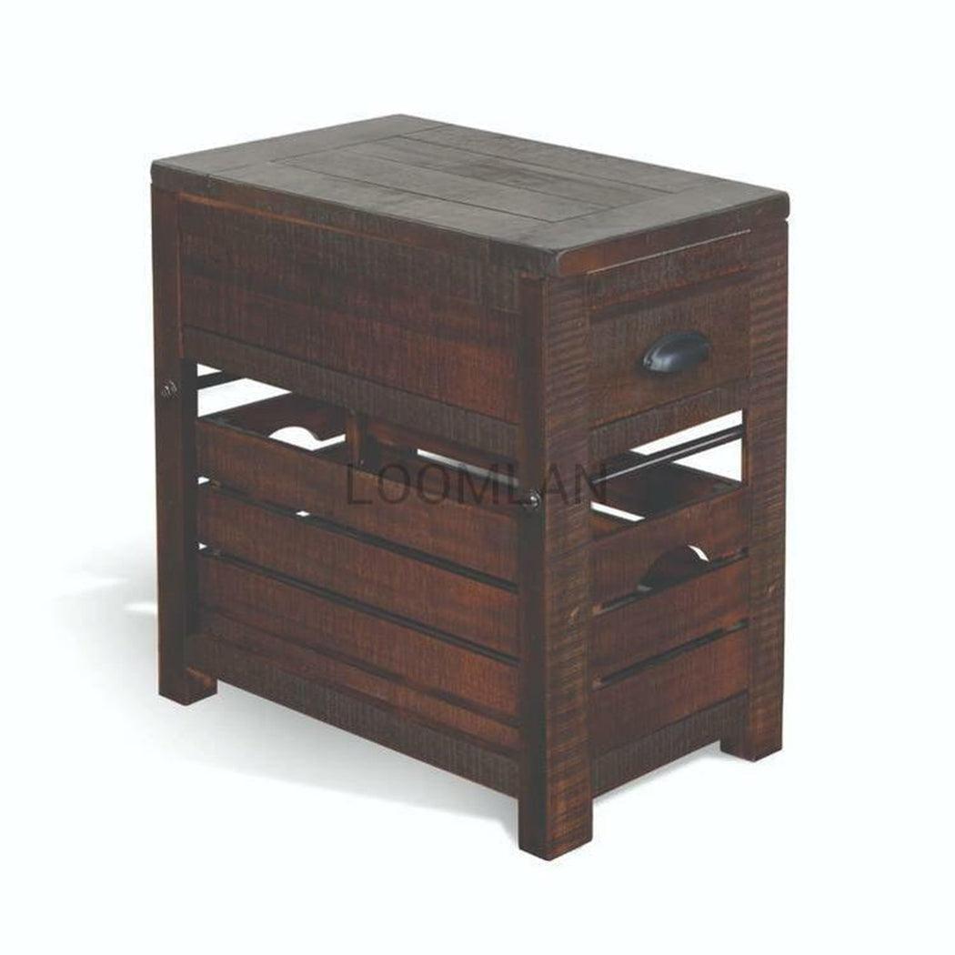 Narrow Rectangular Homestead Wood Chair Side Table Side Tables Sideboards and Things By Sunny D